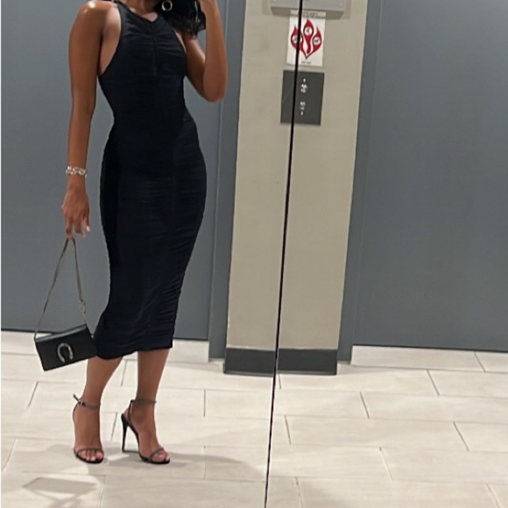 A.L.C. Elegant Black Ruched dress
